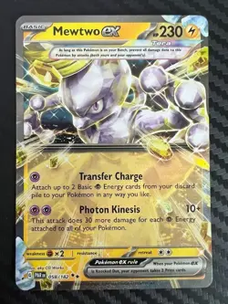 Pokemon TCG Mewtwo EX 058/182 Scarlet & Violet: Paradox Rift Holo Ultra Rare NM - Image 1