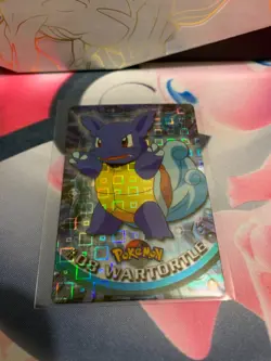 Imitation Pokemon Topps Vending Series STICKER Holo Prism #08 Wartortle - Image 1