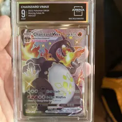 CHARIZARD VMAX FA 2021 POKEMON SWORD & SHIELD #SV107 SHINING FATES BGS 9 - Image 1