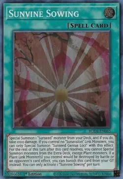 x3 Sunvine Sowing - BODE-EN065 - Super Rare - 1st Edition Yu-Gi-Oh! M/NM - Image 1