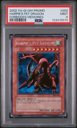 2002 Yu-Gi-Oh! Harpie's Pet Dragon FMR-002 Secret Rare Promo PSA 9 - Image 1