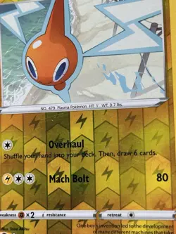 SHIPS SAME DAY Pokemon Card Rotom 053/195 Reverse Holo Lightning Type - Image 2