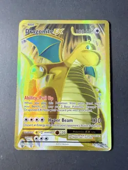 Pokemon TCG Dragonite EX Full Art Ultra Rare Card 106/108 Evolutions Full Holo - Image 1