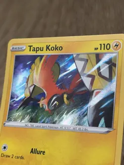 SHIPS SAME DAY Pokemon Card Tapu Koko 061/189 Holo Lightning Type - Image 2