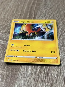 SHIPS SAME DAY Pokemon Card Tapu Koko 061/189 Holo Lightning Type - Image 3