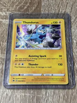 SHIPS SAME DAY Pokemon Card Thundurus 052/198 Holo Lightning Type - Image 1