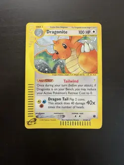 Dragonite 9/165 Holo Rare Expedition Pokemon Card DMG - Image 1