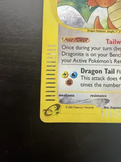 Dragonite 9/165 Holo Rare Expedition Pokemon Card DMG - Image 5