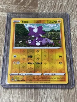 SHIPS SAME DAY Pokemon Card Toxel 062/189 Reverse Holo Lightning Type - Image 1