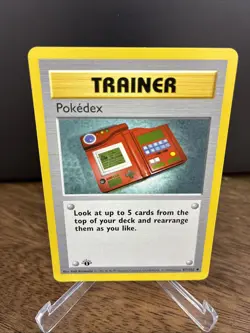 LP Pokemon Card - 1st Edition Pokedex Base Set (Shadowless) 87/102 - Image 1
