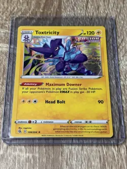 SHIPS SAME DAY Pokemon Card Toxtricity 108/264 Holo Lightning Type - Image 1