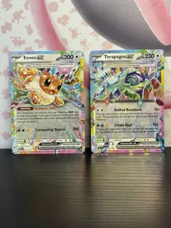 Pokemon TCG EX Card Lot Prismatic Evolutions Stellar Crown Double Star Holo NM - Image 1