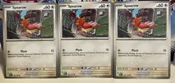(Set Of 3) Pokemon Mega Evolution TCG Common Card - Spearow (102/132) - Image 1