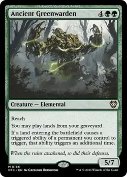 MTG English Ancient Greenwarden NM Normal Commander: Outlaws of Thunder Junction - Image 1