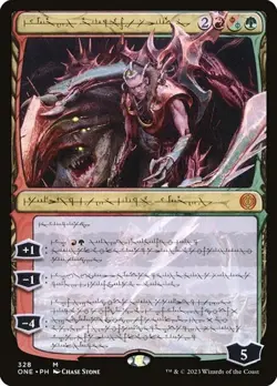 Lukka, Bound to Ruin - Foil Phyrexian Showcase ONE LP MTG - Image 1