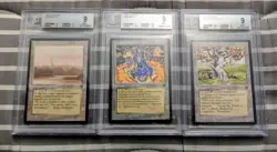 BGS Graded 9 MTG Legends Lot - Karakas, Urborg, Pendelhaven - Image 1