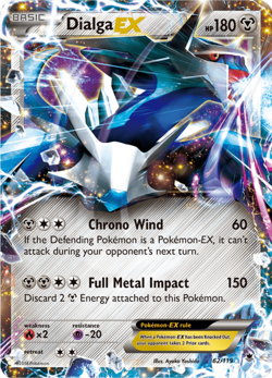 Dialga EX 62/119 Ultra Rare Phantom Forces Pokemon TCG Lightly Played - Image 1