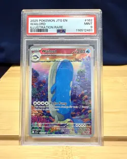 2025 Pokemon WAILORD 162/159 JTG EN ILLUSTRATION RARE MINT PSA 9 - Image 1