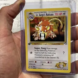 1st Edition Lt. Surge’s Raticate 51/132 - Gym Heroes - NM/MT Vintage Pokemon TCG - Image 2