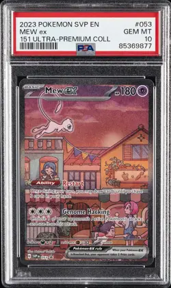 2023 POKEMON SVP EN-SV BLACK STAR PROMO 151 ULTRA-PREM COLL #053 MEW EX PSA 10 - Image 1