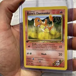 2000 Pokemon Gym Heroes 1st Edition Blaine's Charmander 61/132 NM/MT Vintage TCG - Image 2