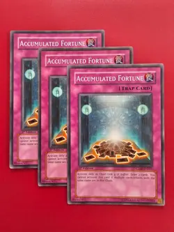 3x Yugioh CDIP-EN057 Accumulated Fortune Common 1st Edition NM Near Mint x3 - Image 1