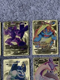 Set of 15 Pokemon Charizard,Mew,Grimmsnarl&More Gold Foil Fan Art Cards NM! - Image 3
