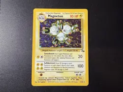 Magneton Pokemon TCG Unlimited Holo Rare Card 11/62 Fossil Set MP - Image 1