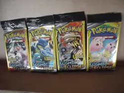 Pokemon Cosmic Eclipse Art Set 4 Packs 3 Cards Per Pack - Image 1