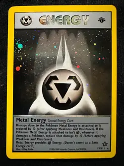 Metal Energy 1st Edition NM-Mint 19/111 Holo Neo Genesis pokemon card - NM - Image 1