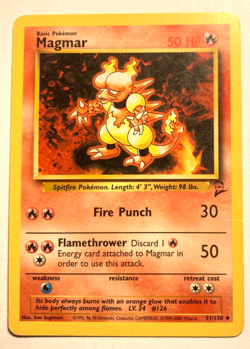 Pokemon Magmar + FREE extra Rare card! - Image 1