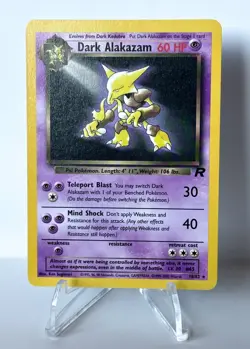 Dark Alakazam 18/82 Pokemon Card TCG Team Rocket Unlimited Non Holo Rare LP - Image 1