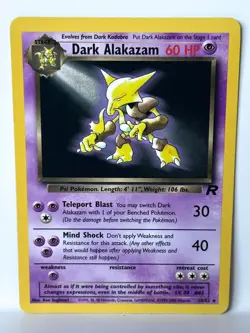 Dark Alakazam 18/82 Pokemon Card TCG Team Rocket Unlimited Non Holo Rare LP - Image 3