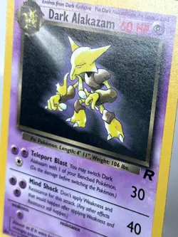 Dark Alakazam 18/82 Pokemon Card TCG Team Rocket Unlimited Non Holo Rare LP - Image 5