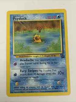 Pokemon TCG Psyduck Card - 50 HP, Headache & Fury Swipes Moves - Image 1
