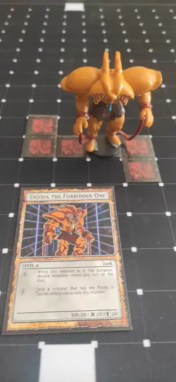 Yugioh Dungeon Dice Monsters Exodia the Forbbiden One Custom DDM figure card - Image 1
