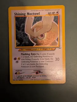 Shining Noctowl 110/105 Neo Destiny Pokemon Card Holo Foil Secret Rare HP - Image 1