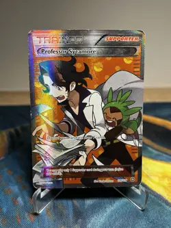 Professor Sycamore 114/114 XY Steam Siege Holo Ultra Rare Full Art Pokemon Card - Image 1