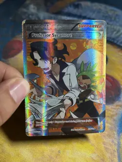 Professor Sycamore 114/114 XY Steam Siege Holo Ultra Rare Full Art Pokemon Card - Image 3