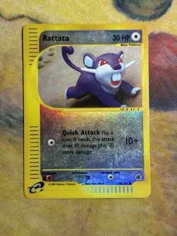 Rattata 128/165 Reverse Holo Expedition Pokemon Card Yuka Morii E Reader Series - Image 2