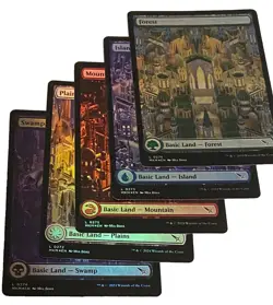 Full Art FOIL Basic Land Complete Set 5x Karlov Manor MKM MTG Unplayed Mint M/NM - Image 1