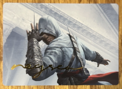 MTG Assassin's Creed Art Card, Altair Ibn-La'Ahad 15/20 Gold Signature - Image 1