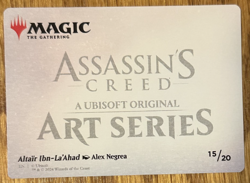 MTG Assassin's Creed Art Card, Altair Ibn-La'Ahad 15/20 Gold Signature - Image 2