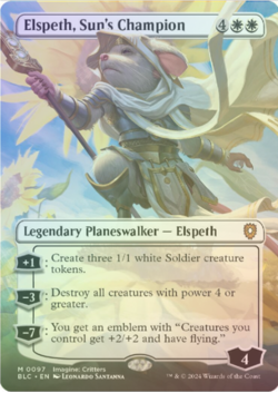Elspeth, Sun's Champion (Borderless) Commander: Bloomburrow Foil - Image 1