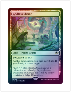 1x Godless Shrine, Foil, Edge of Eternities, Magic the Gathering MTG NM - Image 1