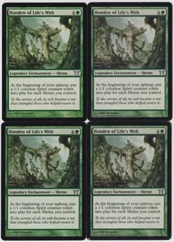 MTG 4X Honden of Life's Web X4 Champions of Kamigawa Magic - LP/HP - Image 1