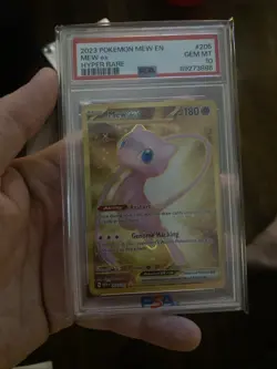2023 POKEMON MEW EN-151 HYPER RARE #205 MEW EX PSA 10 - Image 1