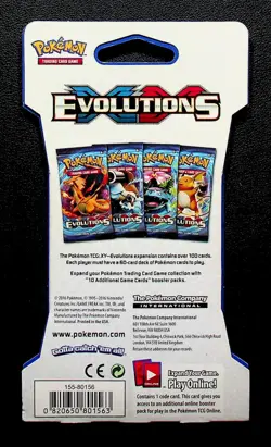 Pokemon TCG XY Evolutions x1 Sleeved English Booster Blister Pack New 10 Cards - Image 2