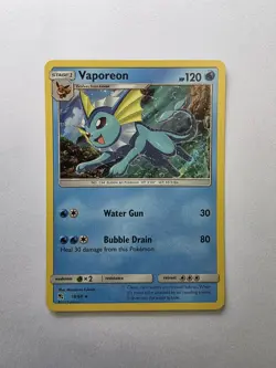 Vaporeon 18/68 Hidden Fates 2019 Rare Holo Rare Pokemon TCG Card - NM - Image 1