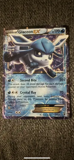 Pokemon TCG 🔥Glaceon EX 20/124 Ultra Rare NM .XY Fates Collide Near Mint - Image 1